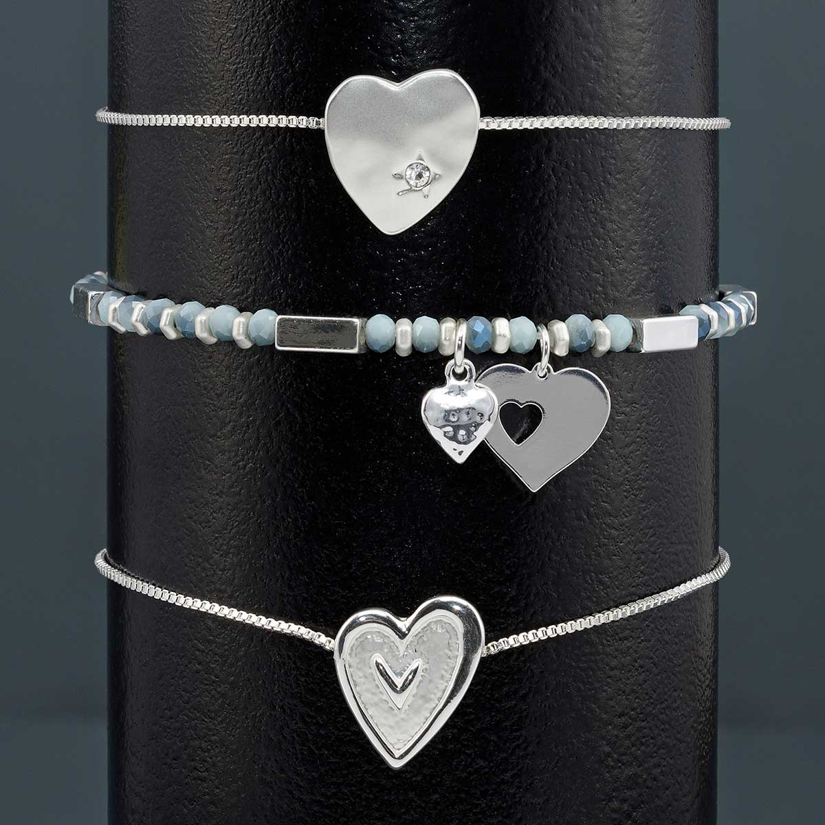 BRACELET HEART WITH CRYSTAL