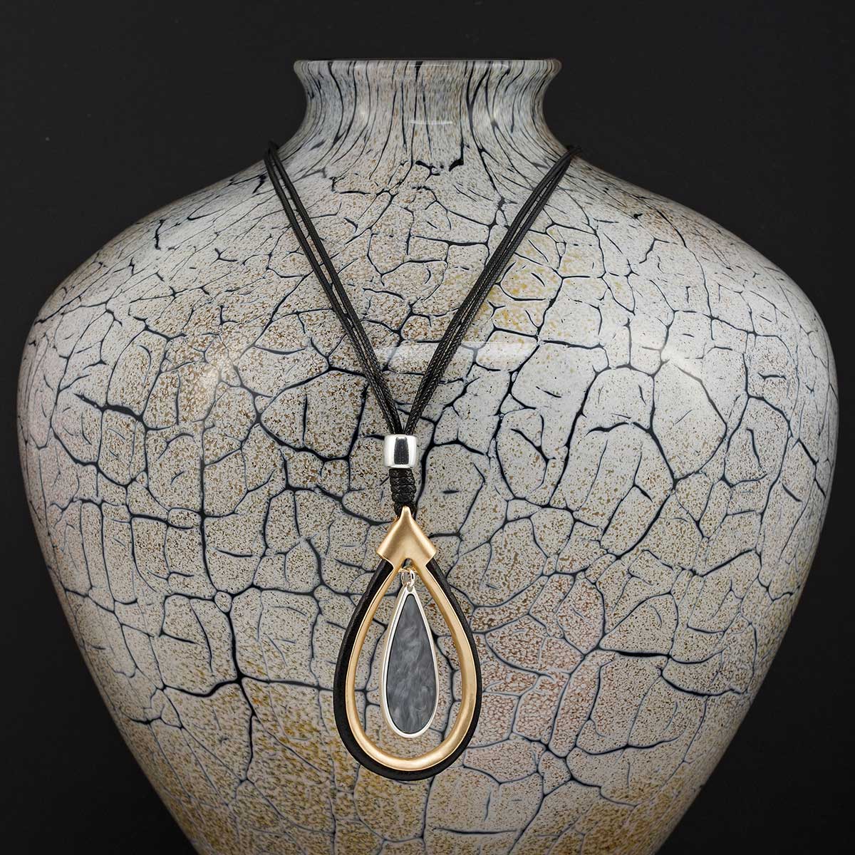 NECKLACE TEARDROP DOUBLE