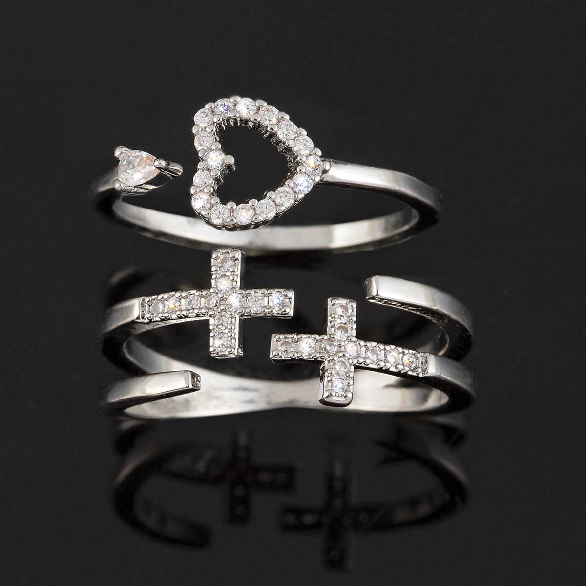 RING 2 CROSS SILVER