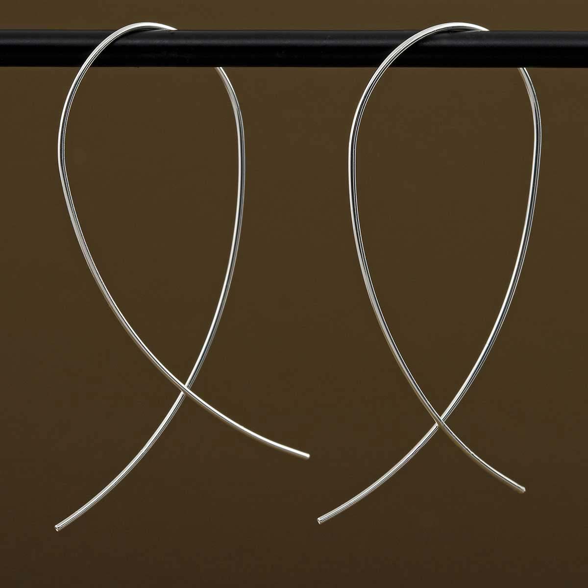 EARRINGS LOOP THREADER SILVER