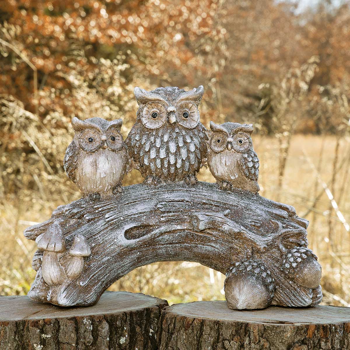 THE WIZZY SISTERS TRACEY, CHRISTINE & DEANNA RESIN OWL TRIO