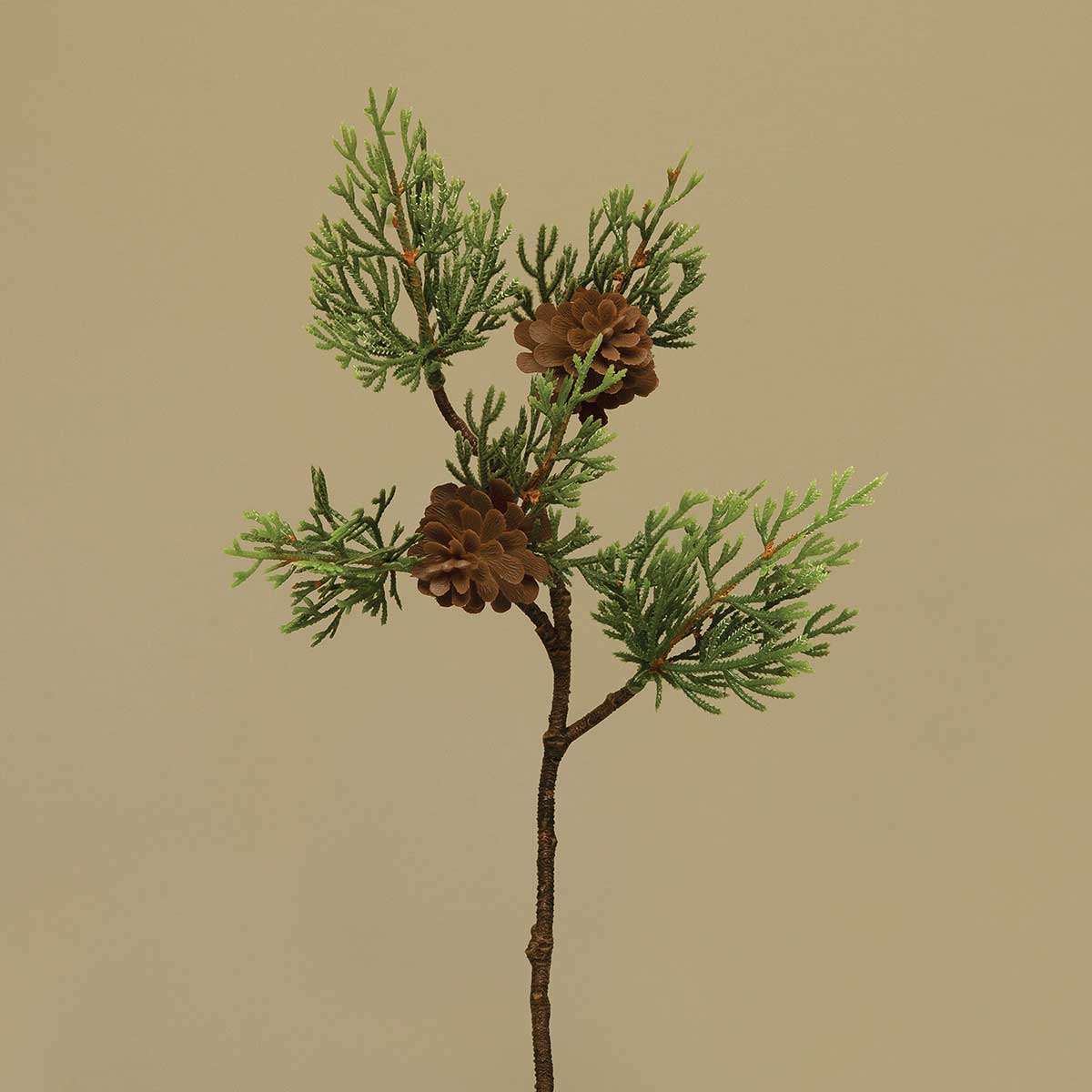 PIK CEDAR PINE 6IN X 12IN GREEN PLASTIC/FAUX PINECONES