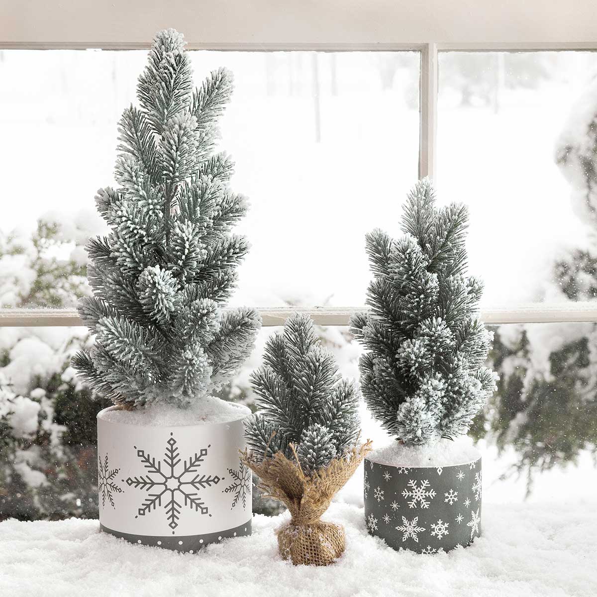 TREE COLORADO SNOW PINE LARGE 5IN X 17IN GREEN/WHITE