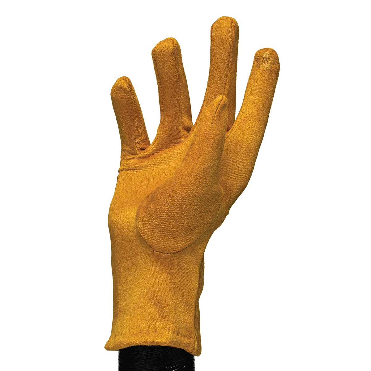 GLOVES FAUX SUEDE MUSTARD